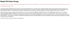 Desktop Screenshot of nepalichristiansongs.com